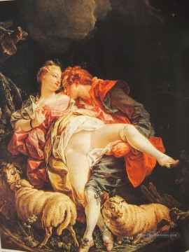 pastorale érotique François Boucher Nu classique Peinture à l'huile